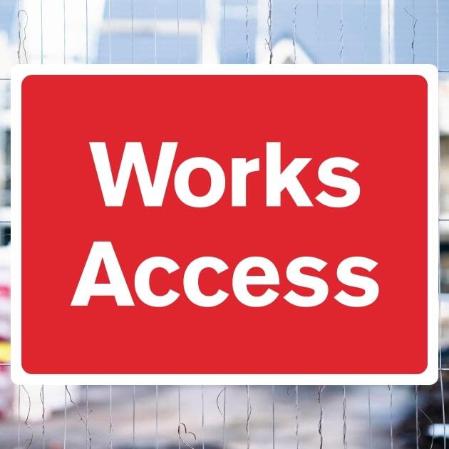 Works Access Traffic Sign-The Safety Sheep Store