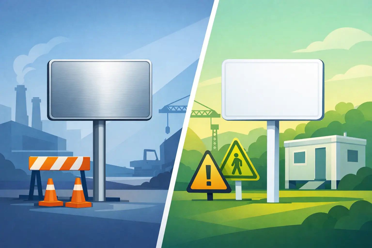 Aluminium Signs vs Plastic Signs for UK Sites