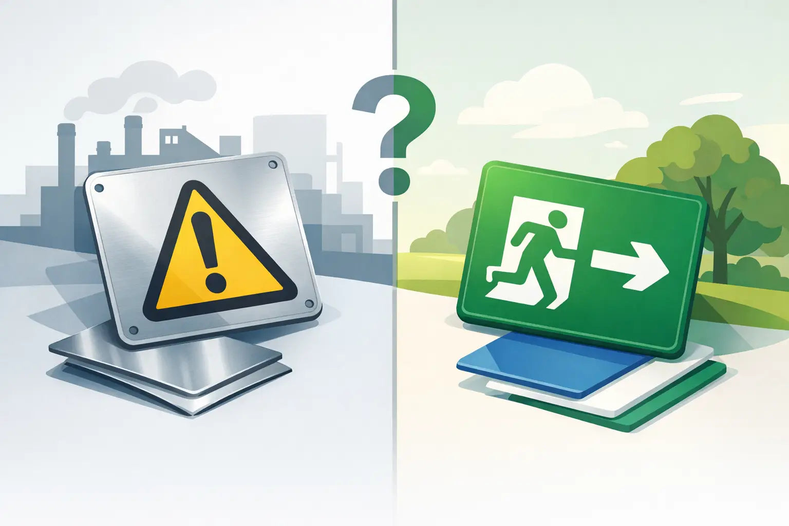 Choosing Aluminium or Plastic Safety Signs