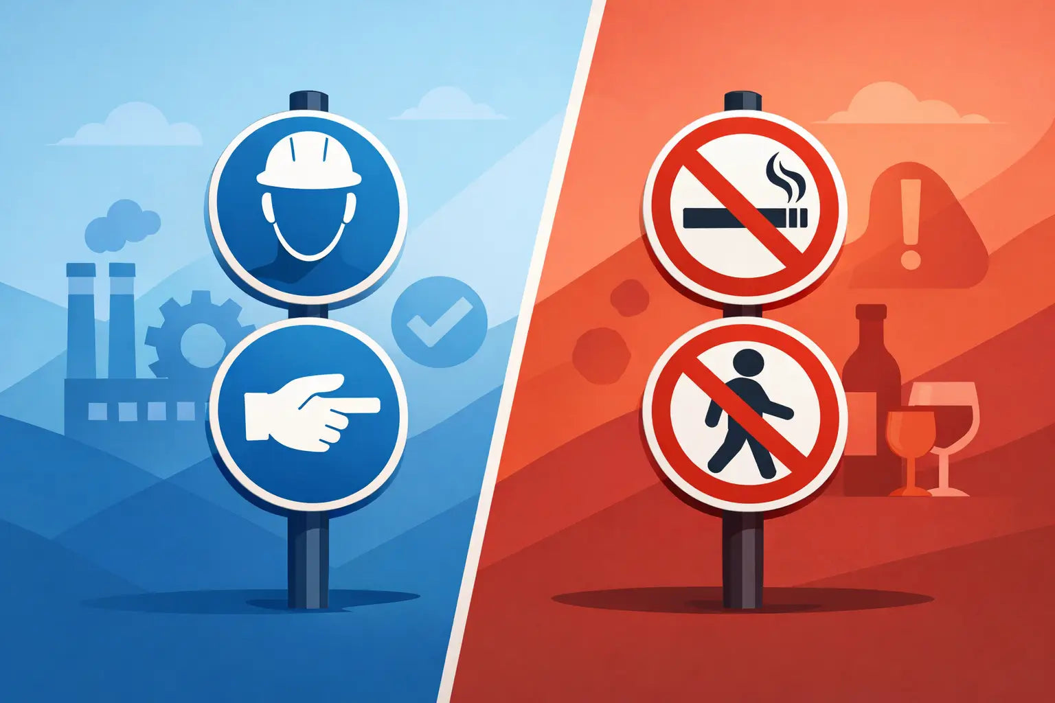 Mandatory Signs vs Prohibition Signs