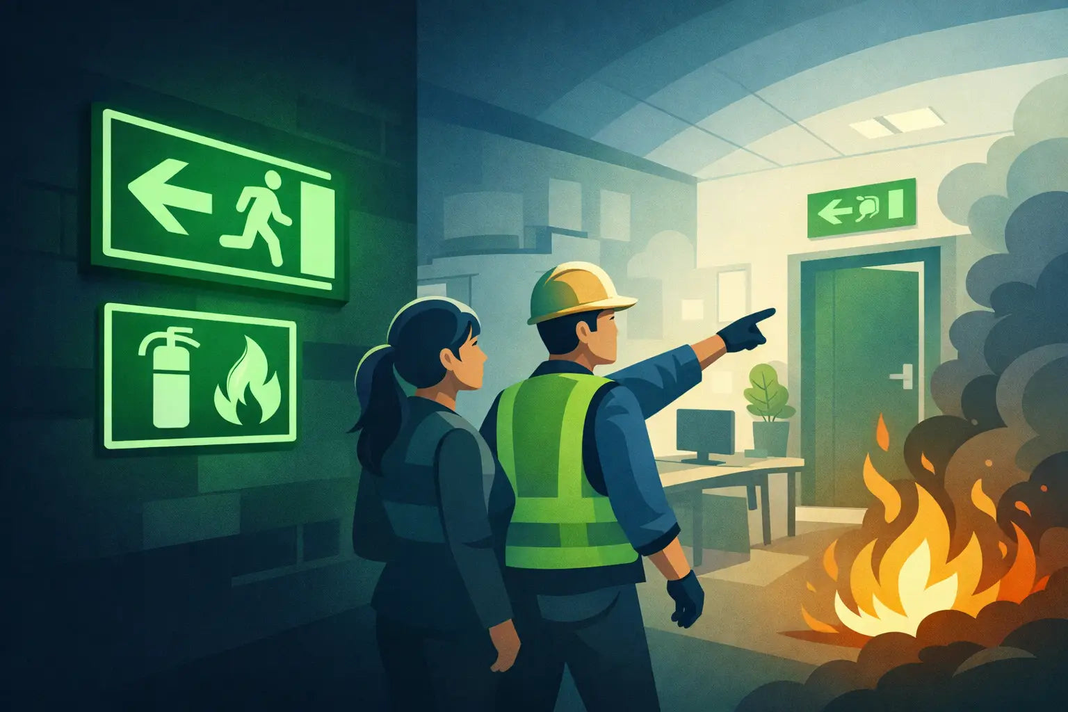 Why Glow-in-the-Dark Fire Signs Improve Workplace Safety