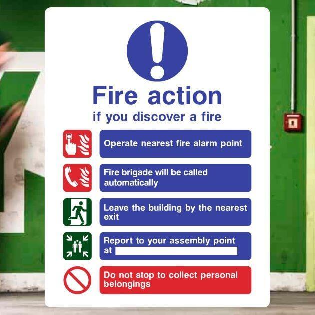 Fire Action Notice Signs