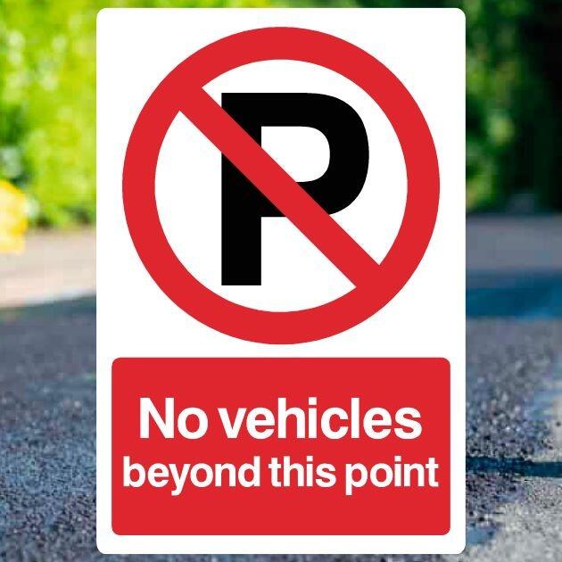 No Vehicles P Sign-The Safety Sheep Store