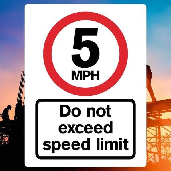 5mph Speed Limit Sign – Car Park & Site Safety – The Safety Sheep Store