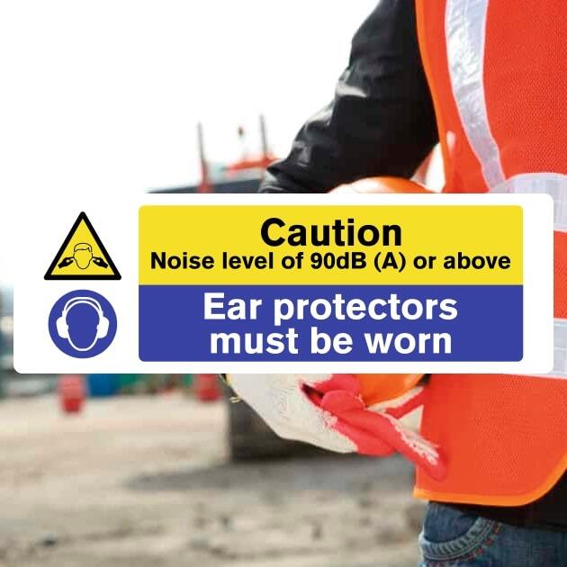 90dB+ Hearing Protection Required Sign – The Safety Sheep Store