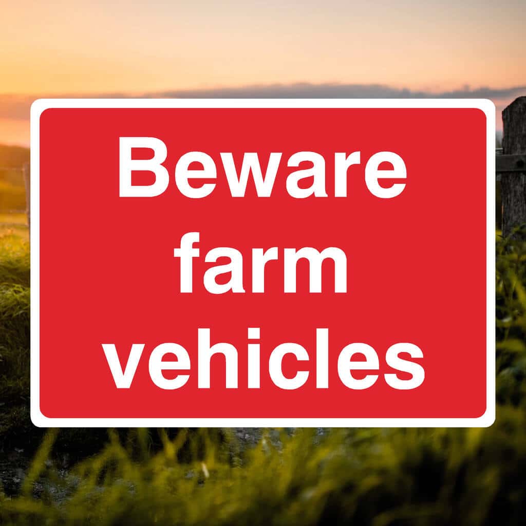 Beware Farm Vehicles Sign - The Safety Sheep Store