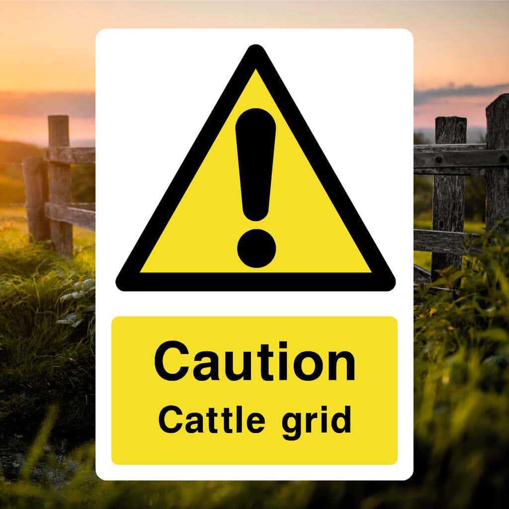 Cattle Grid Sign - The Safety Sheep Store