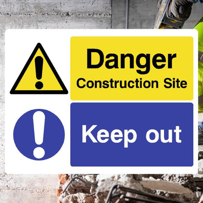 Danger Construction Site Keep Out Sign - The Safety Sheep Store