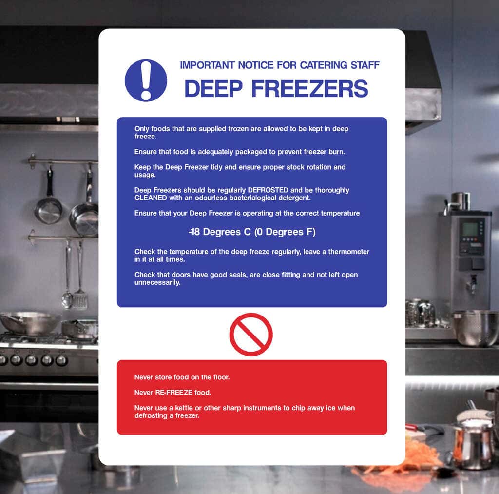 Deep Freezers Important Notice Sign - The Safety Sheep Store