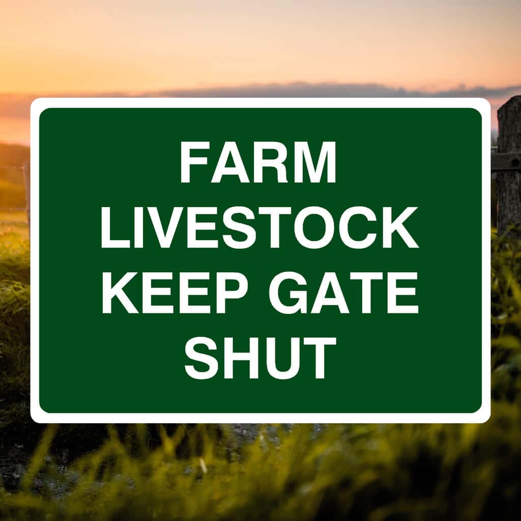 Farm Livestock Keep Gate Shut Sign - The Safety Sheep Store