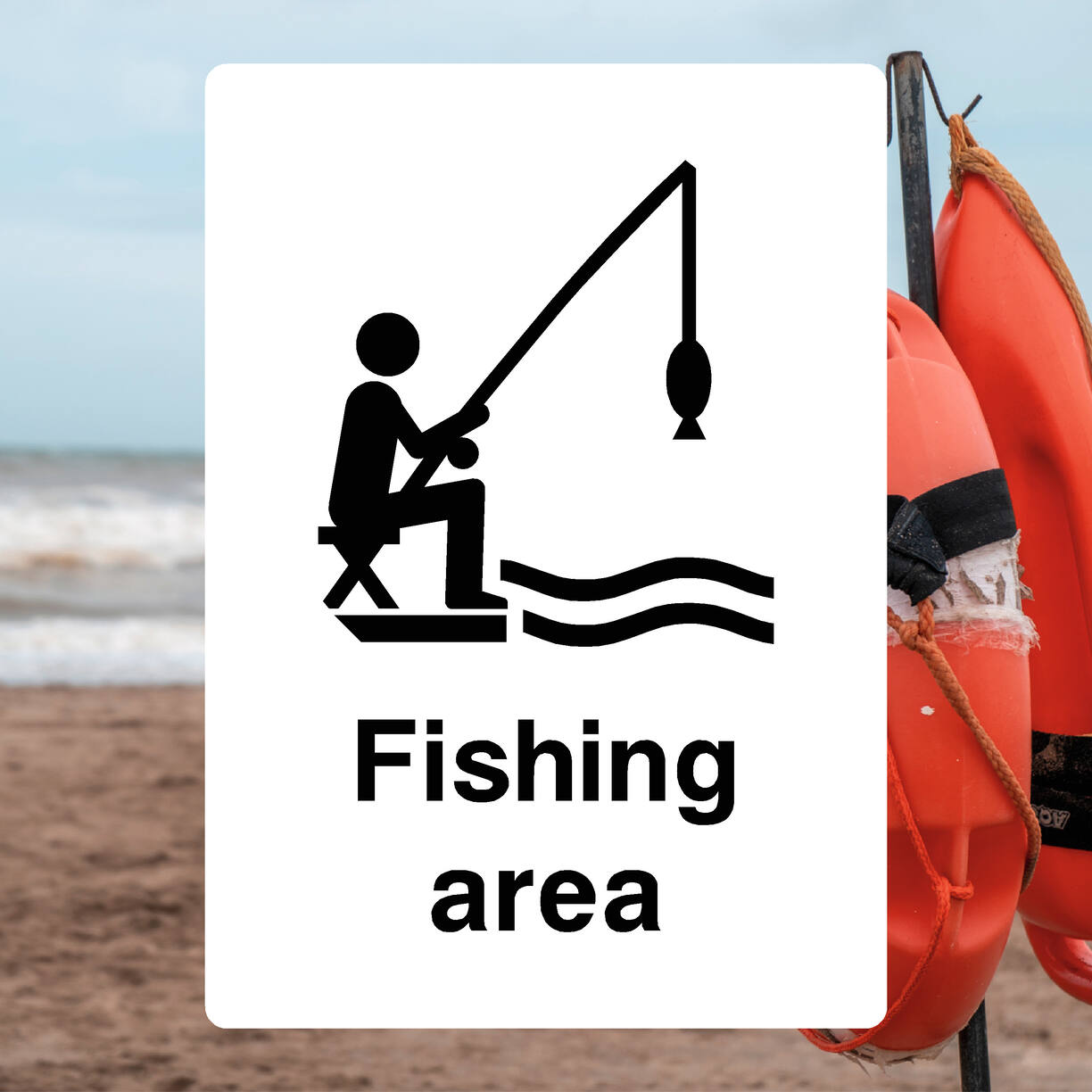 Fishing Area Sign - The Safety Sheep Store