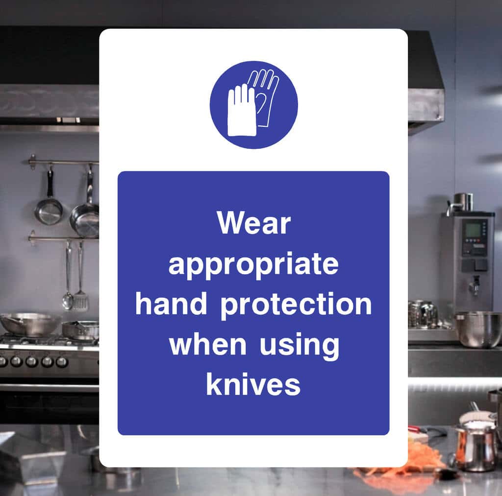 Hand Protection Knives Sign - The Safety Sheep Store