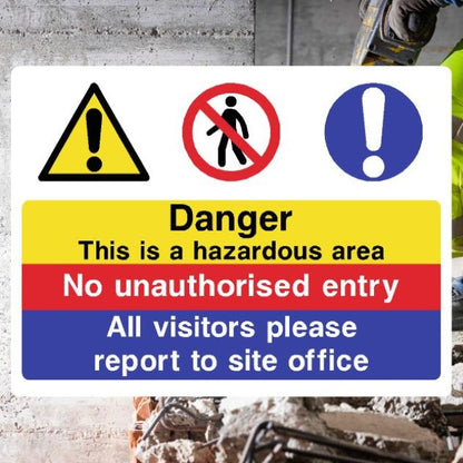 Hazardous Area Sign - The Safety Sheep Store