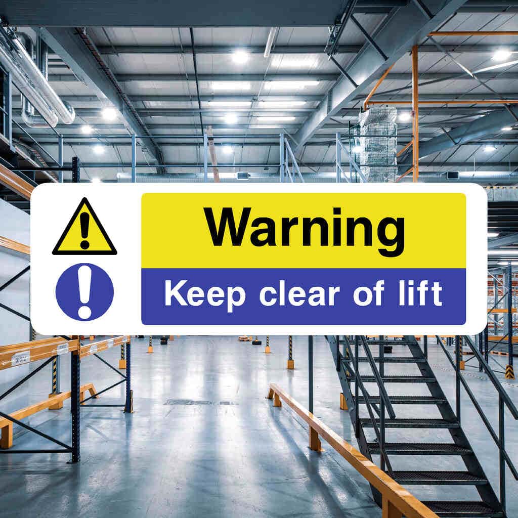Keep Clear Of Lift Sign - The Safety Sheep Store