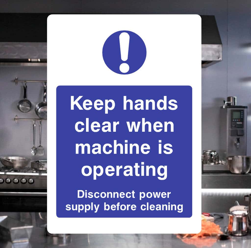 Keep Hands Clear When Machine Operating Sign - The Safety Sheep Store