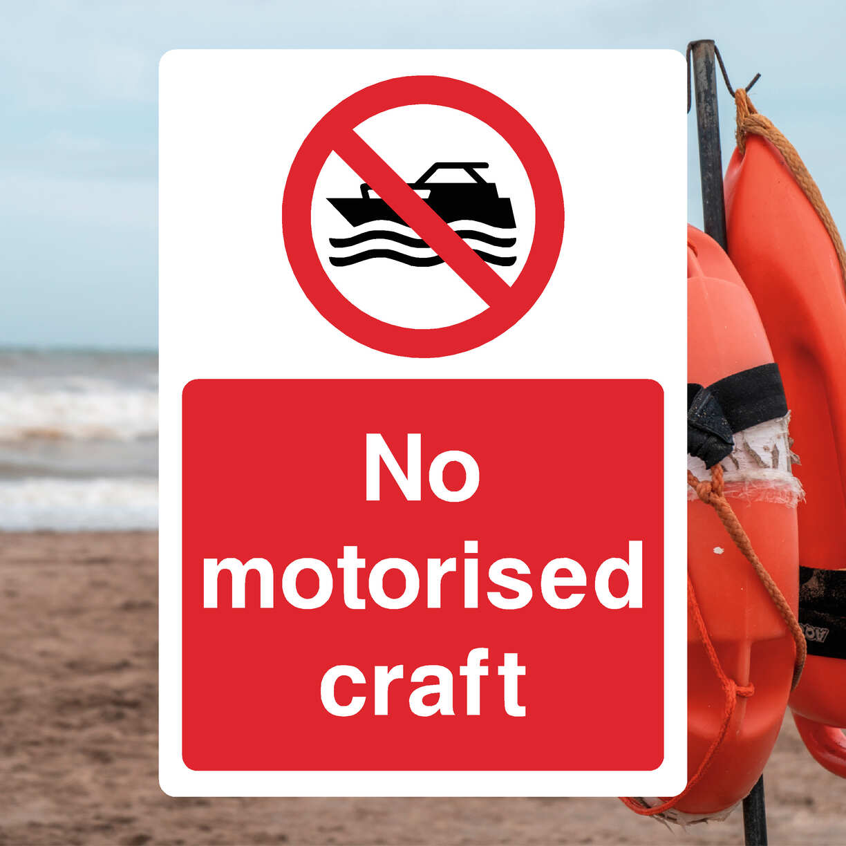 No Motorised Craft Sign - The Safety Sheep Store