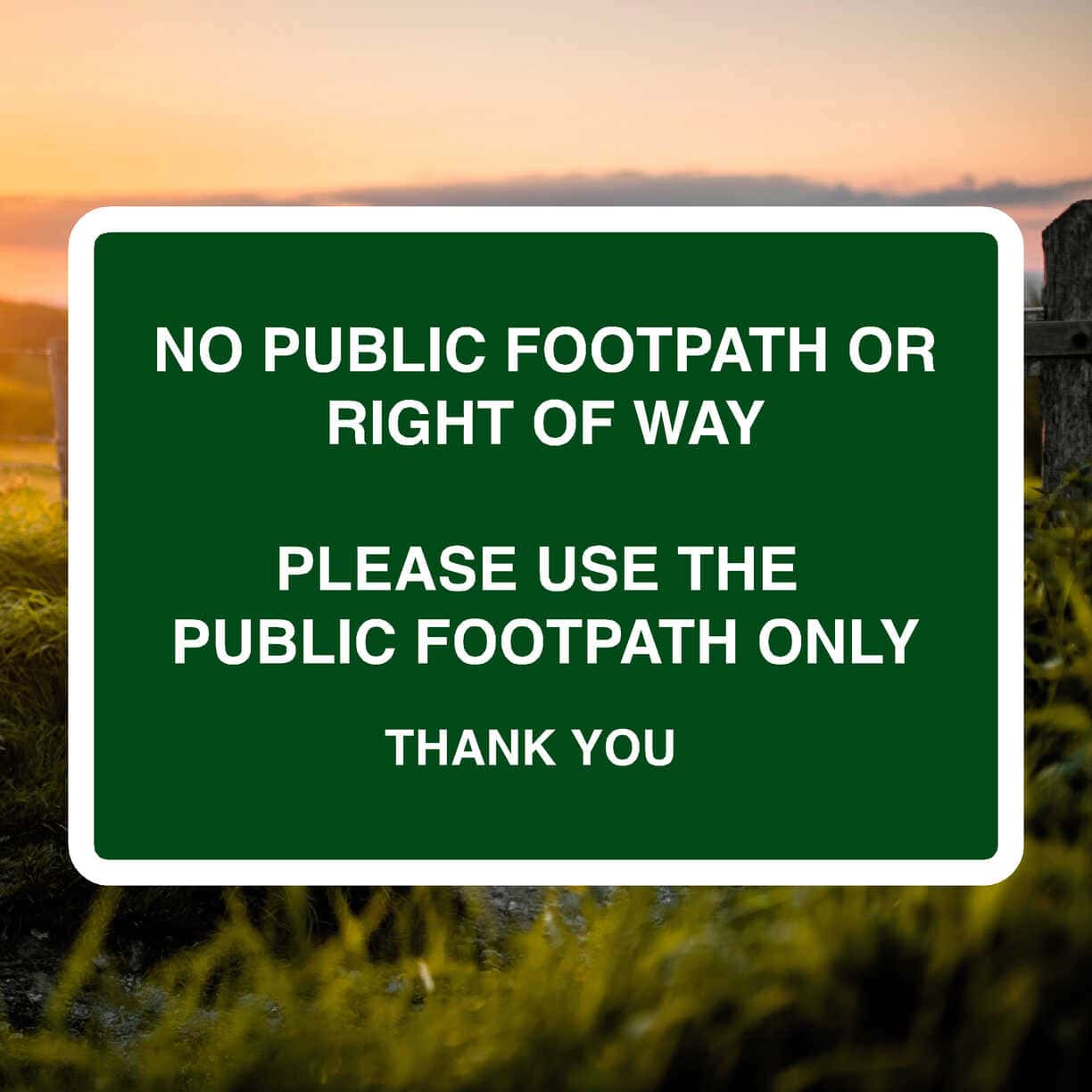 No Public Footpath Sign - The Safety Sheep Store