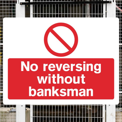 No Reversing Without Banksman Sign - The Safety Sheep Store