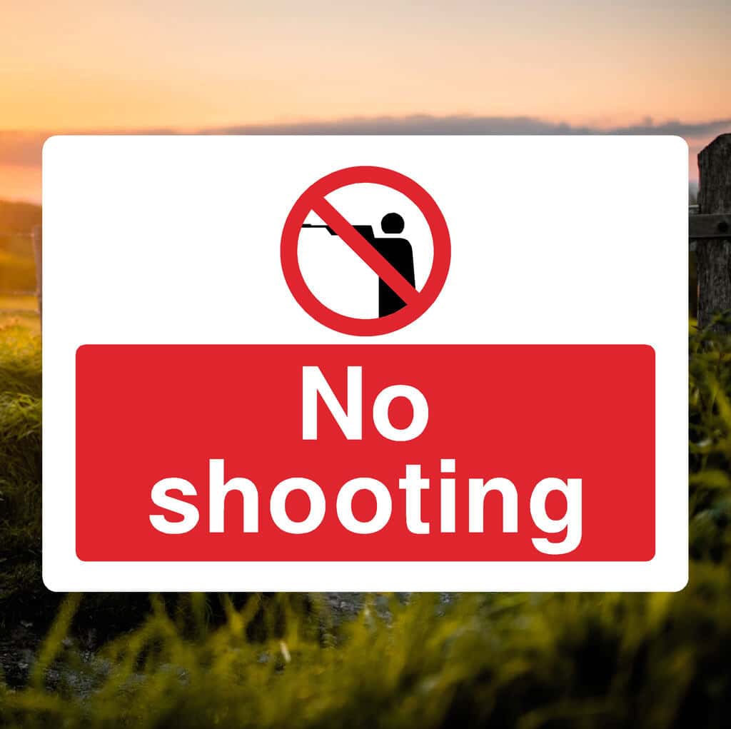No Shooting Sign - The Safety Sheep Store