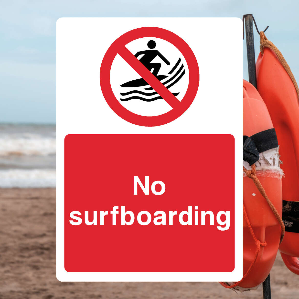 No Surfboarding Sign - The Safety Sheep Store