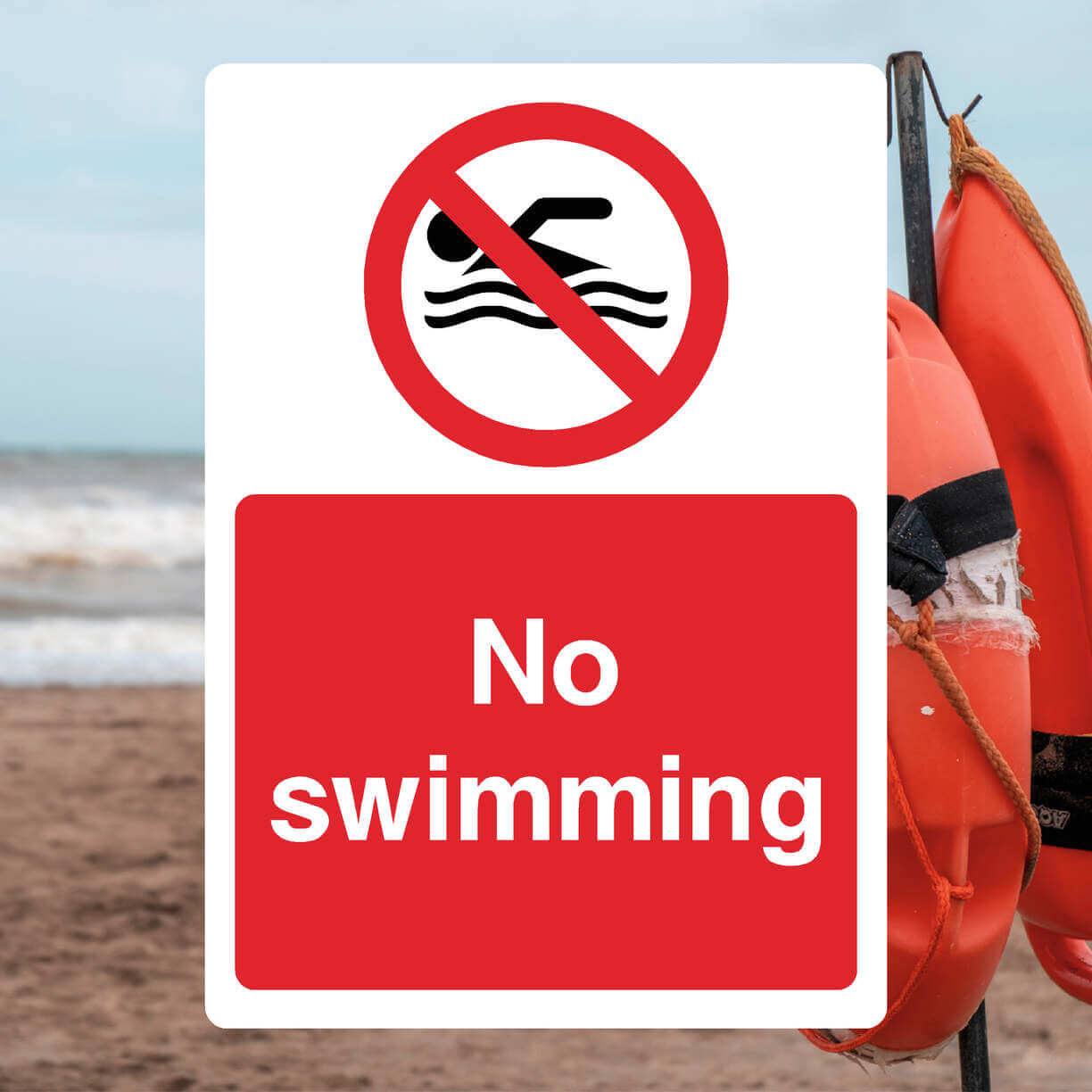 No Swimming Sign - The Safety Sheep Store