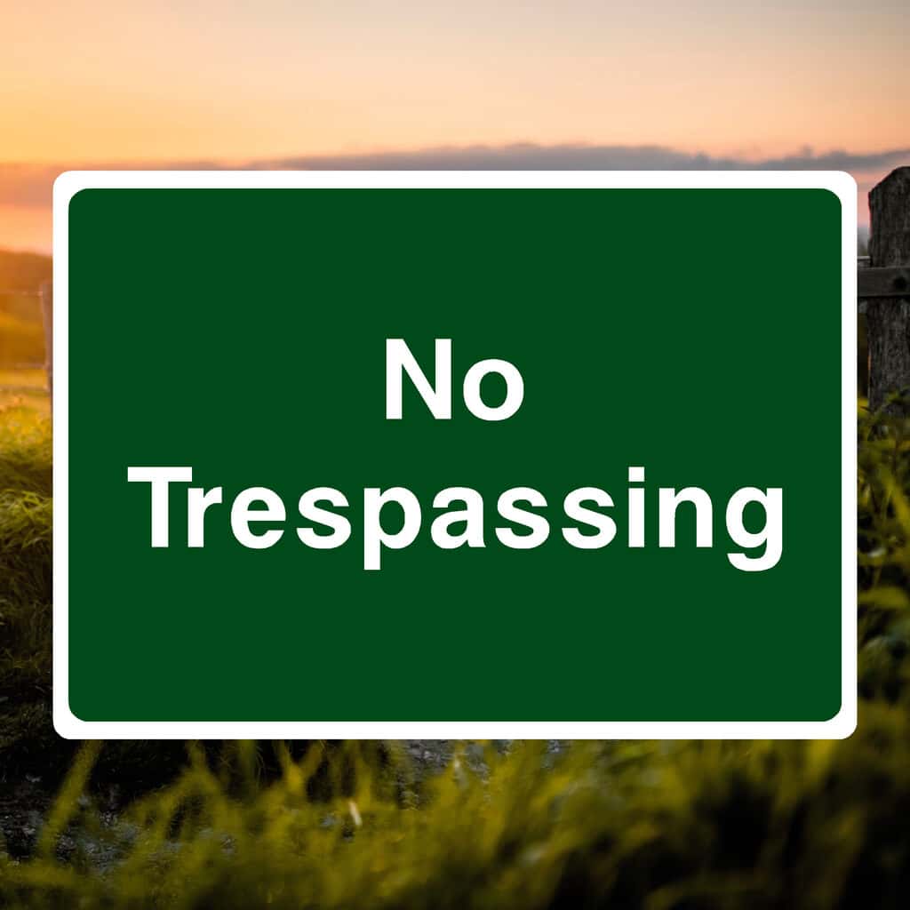 No Trespassing Sign - The Safety Sheep Store