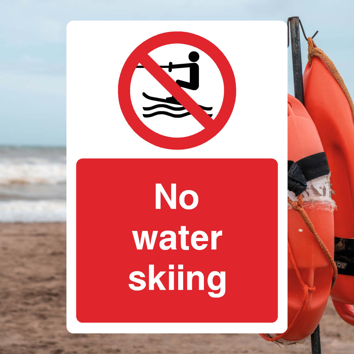 No Water Skiing Sign - The Safety Sheep Store