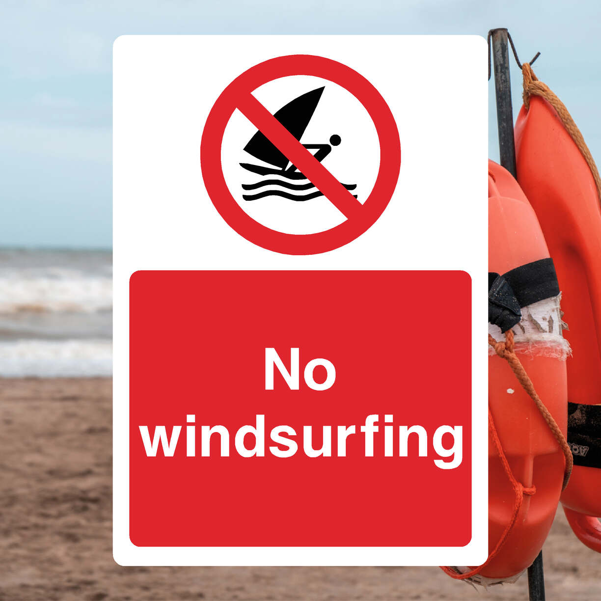 No Windsurfing Sign - The Safety Sheep Store