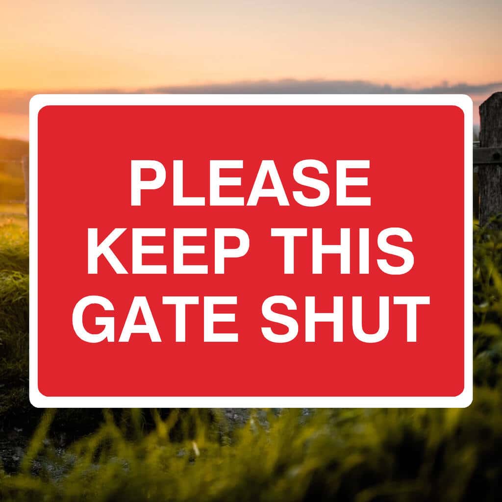 Please Keep This Gate Shut Sign in red  - The Safety Sheep Store