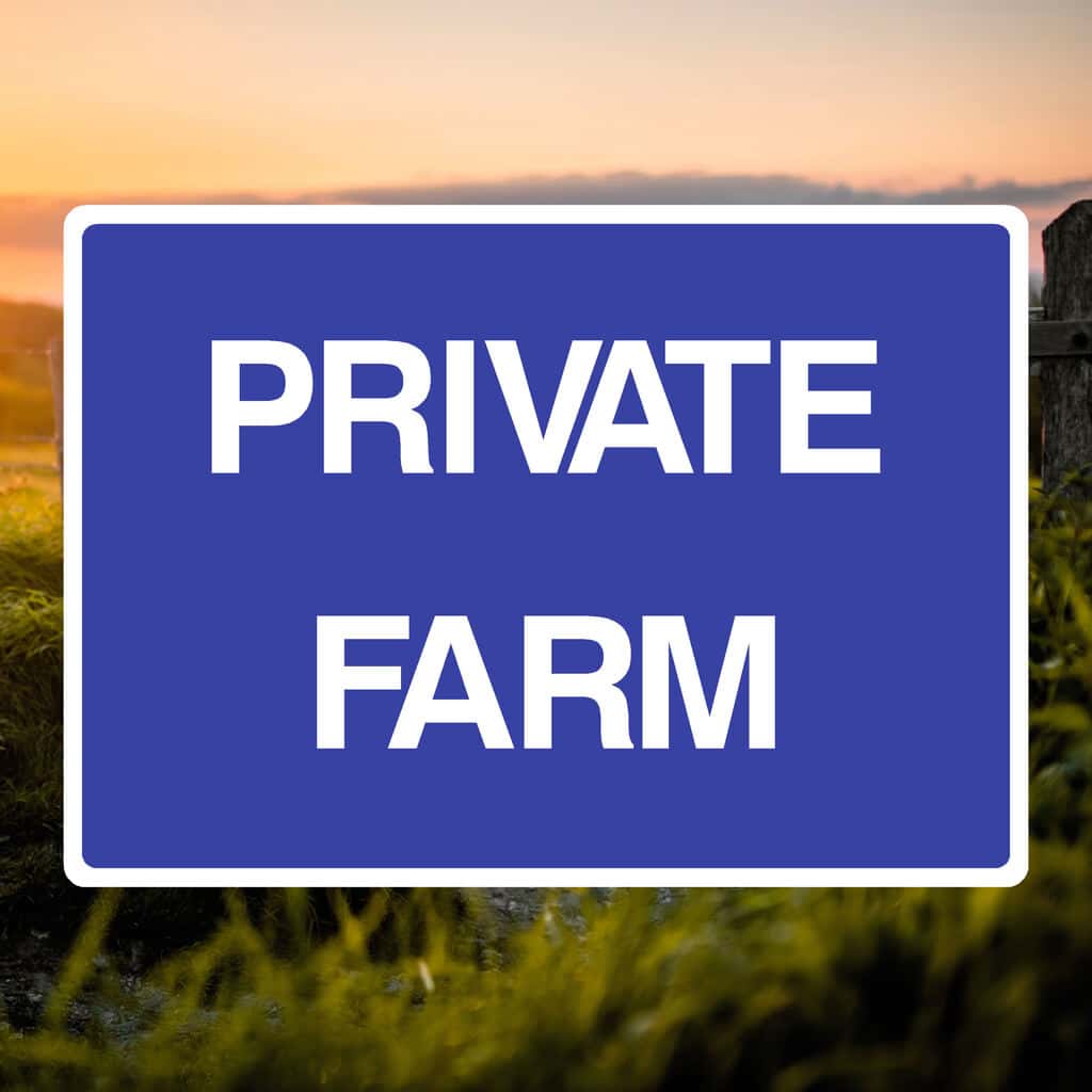 Private Farm Sign - The Safety Sheep Store