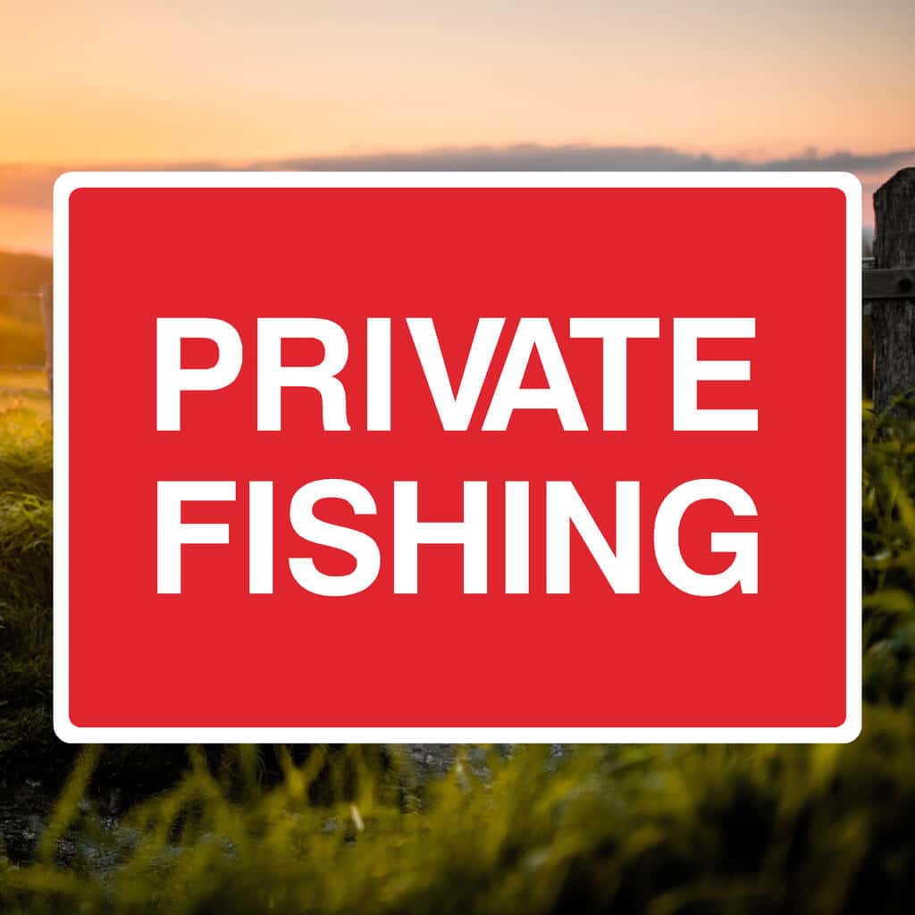 Private Fishing Sign - The Safety Sheep Store