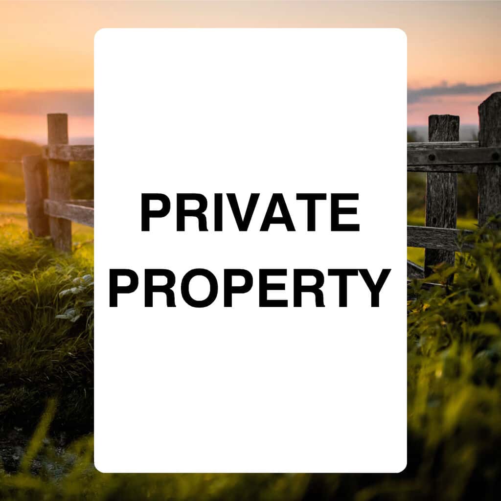 Private Property Portrait Sign - The Safety Sheep Store