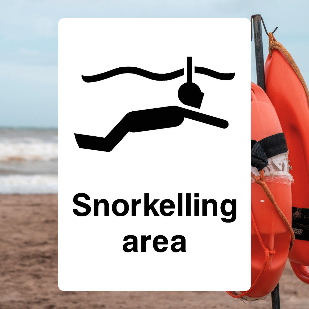 Snorkelling Area Sign - The Safety Sheep Store