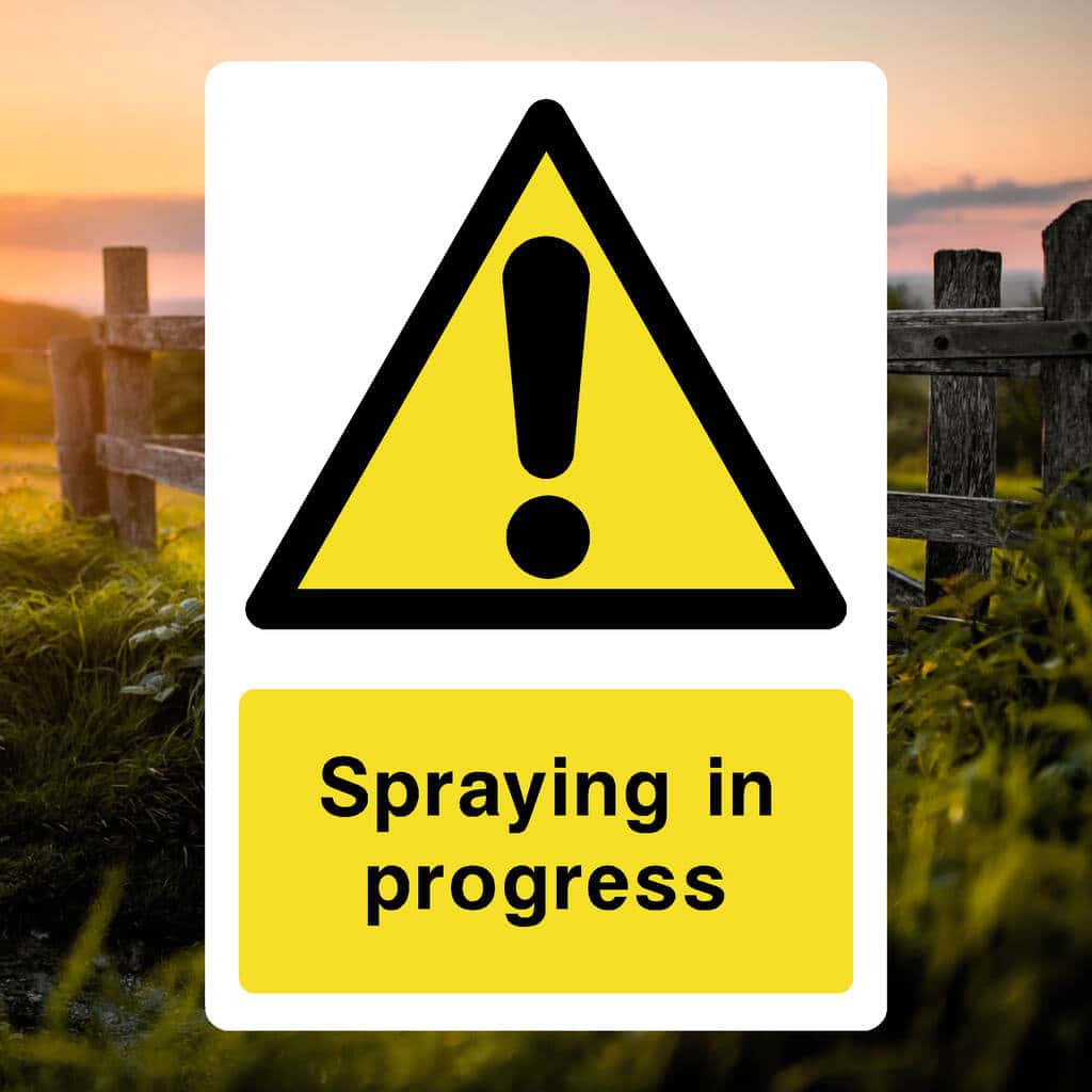Spraying In Progress Sign - The Safety Sheep Store