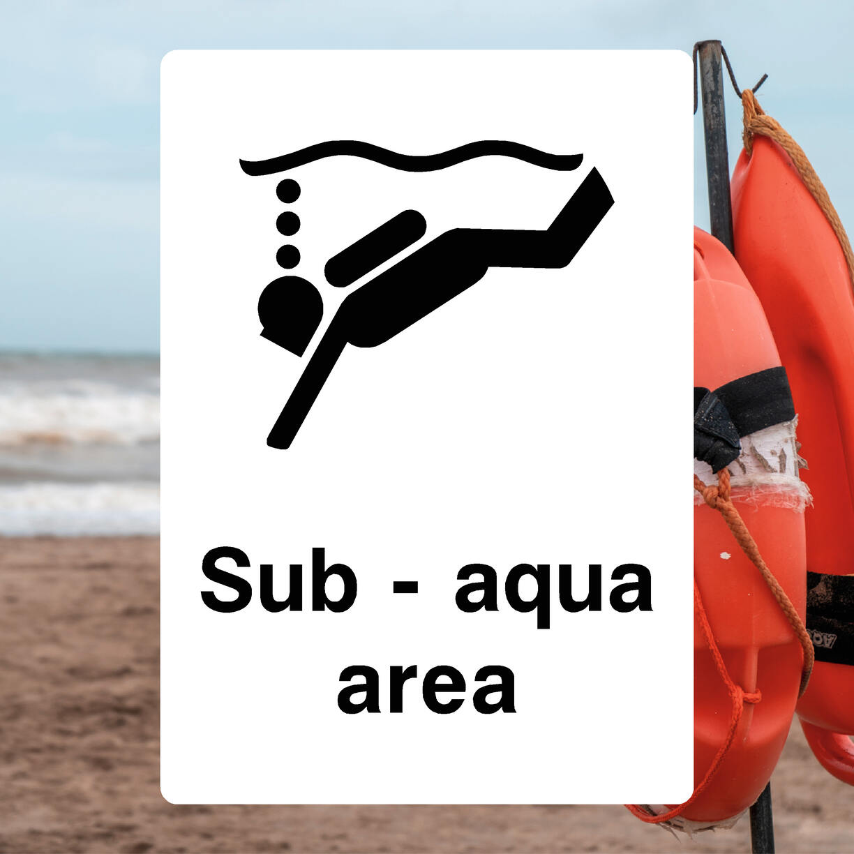 Sub - Aqua Area Sign - The Safety Sheep Store