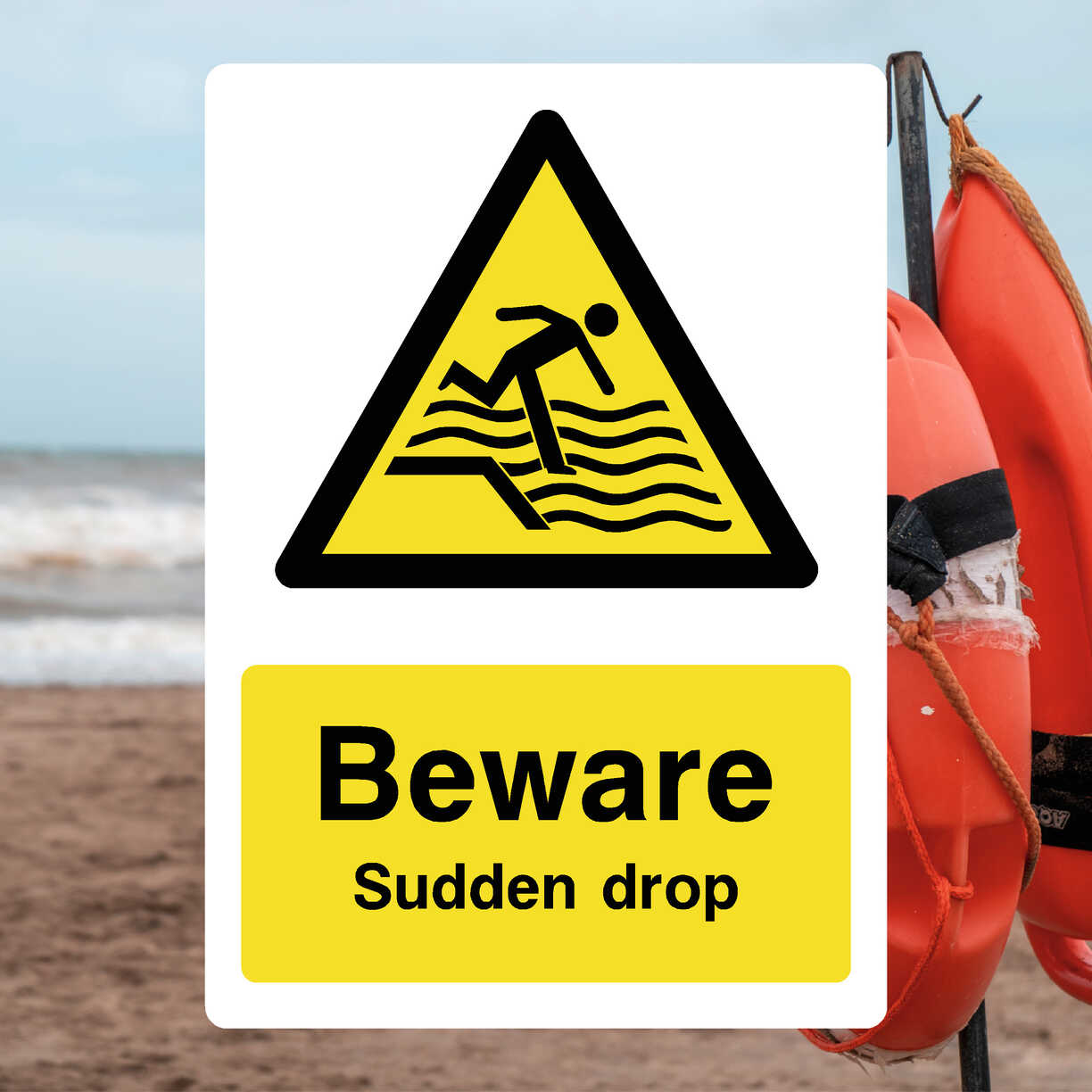 Sudden Drop Sign - The Safety Sheep Store