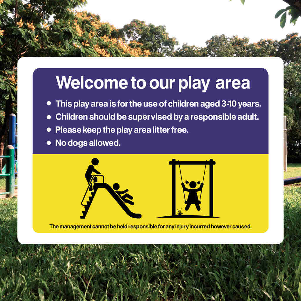 Welcome To Our Play Area Sign - The Safety Sheep Store