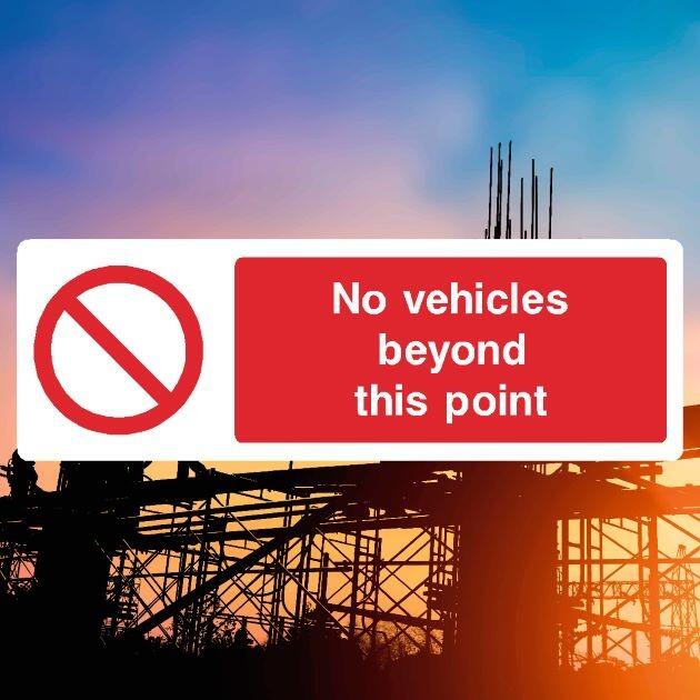 No Vehicles Beyond This Point Sign Landscape