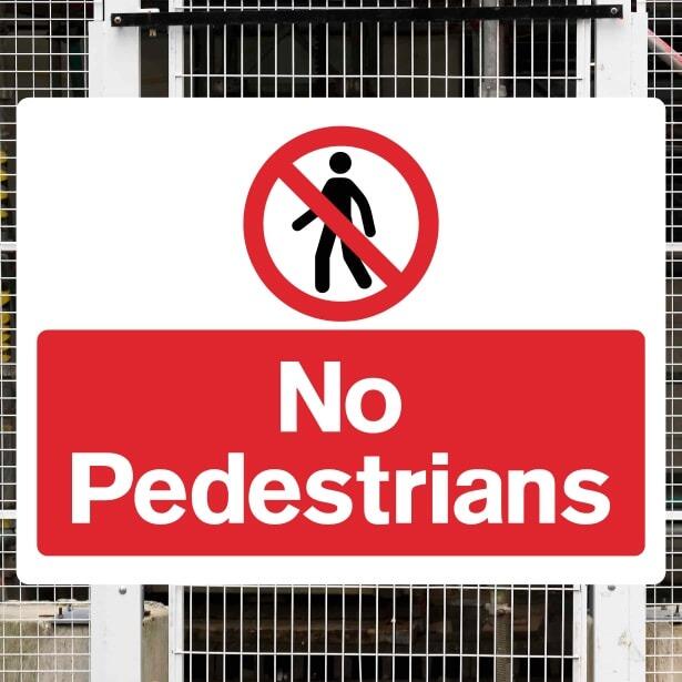 No Pedestrians Sign - The Safety Signs Store