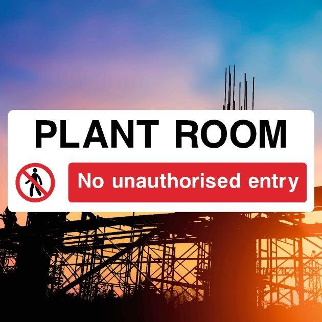 Plant Room No Entry Sign - UK Safety Signs Store