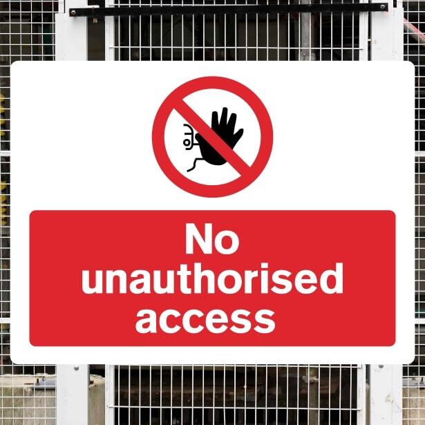 No Unauthorised Access Sign - The Safety Signs Store