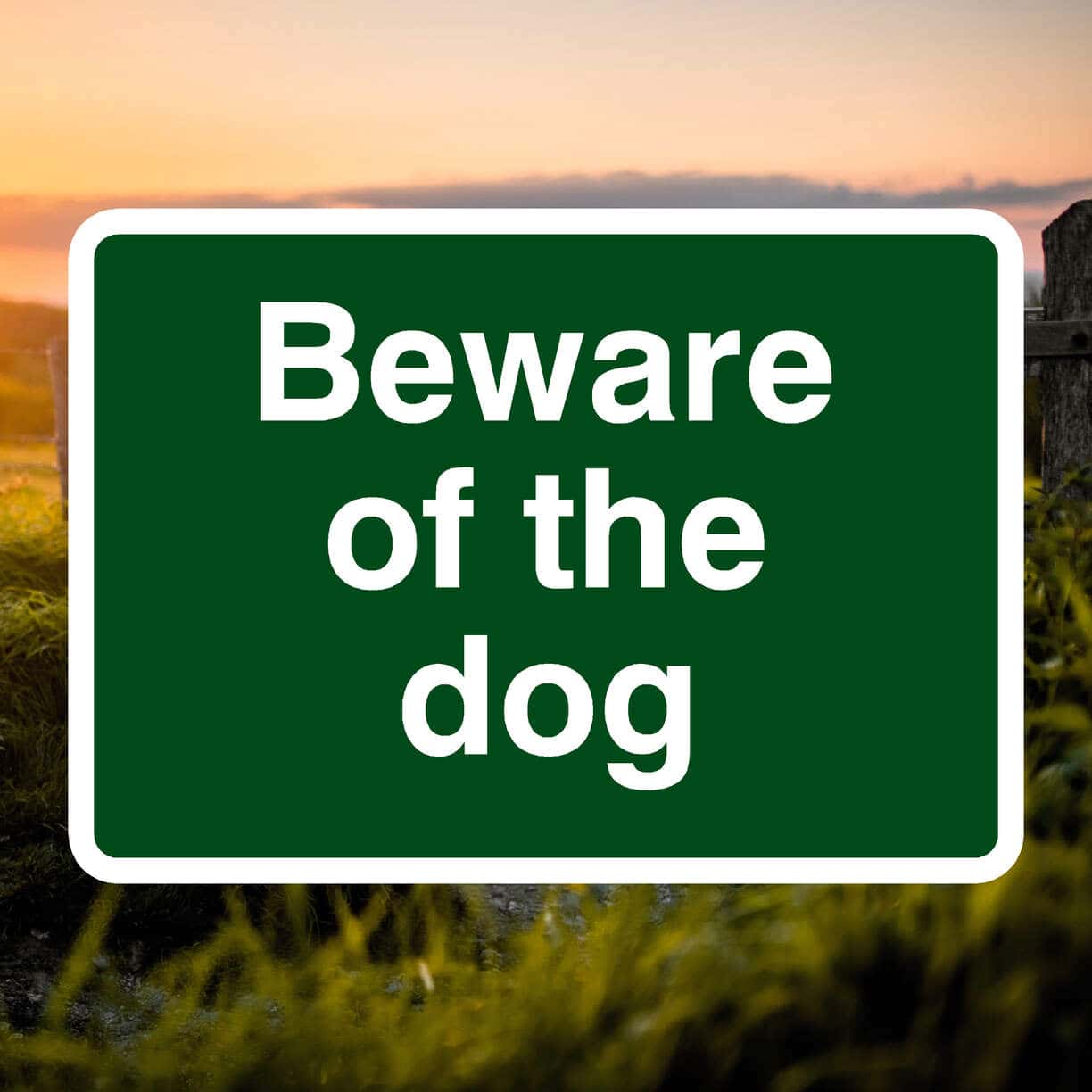 Beware Of The Dog Sign | Countryside Safety Sign – The Safety Sheep Store
