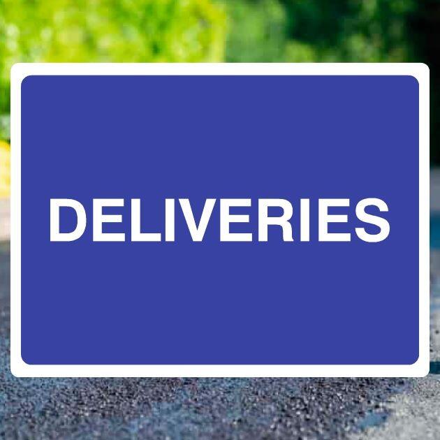 Blue Deliveries Sign-The Safety Sheep Store