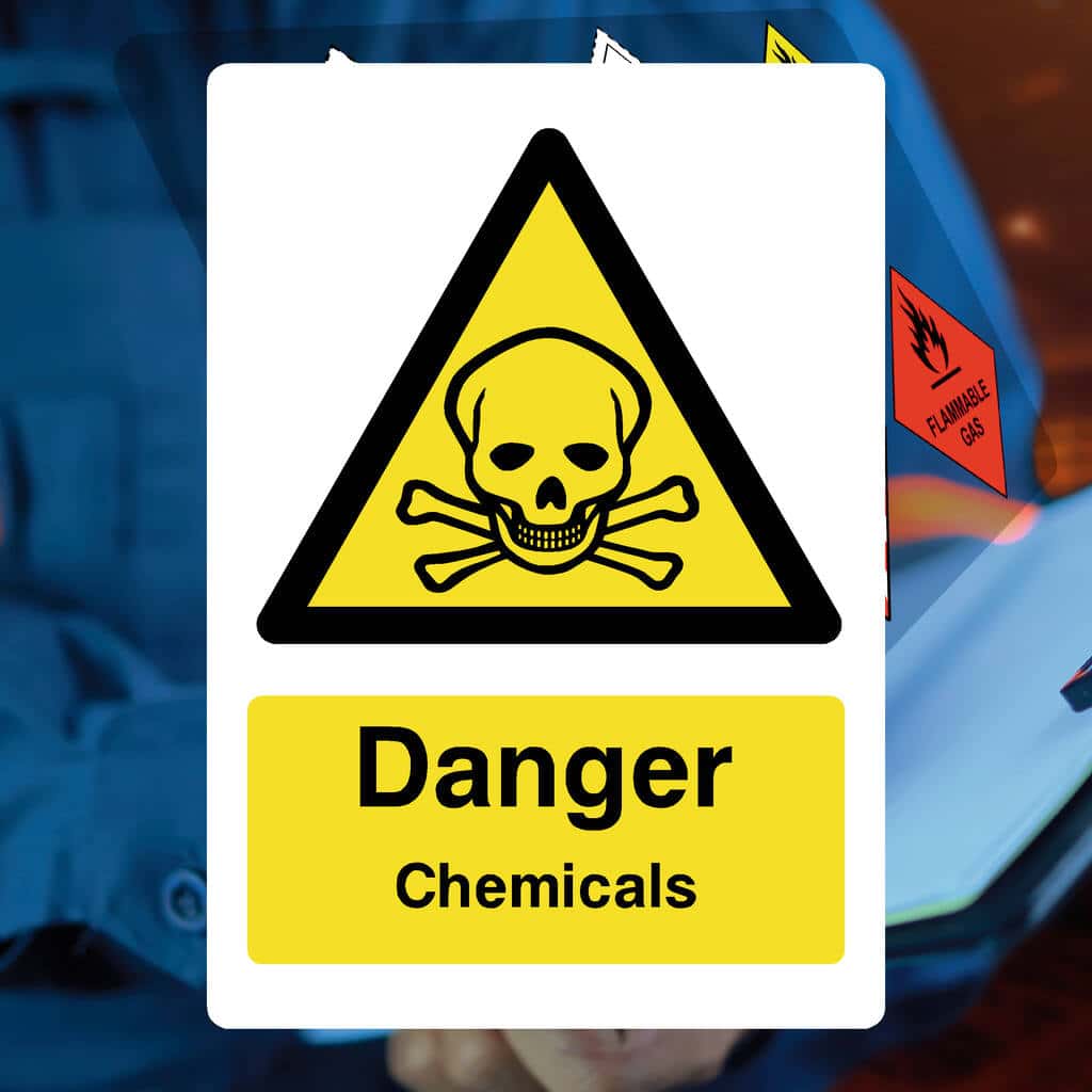 Chemicals (Skull & Crossbones) Sign-The Safety Sheep Store