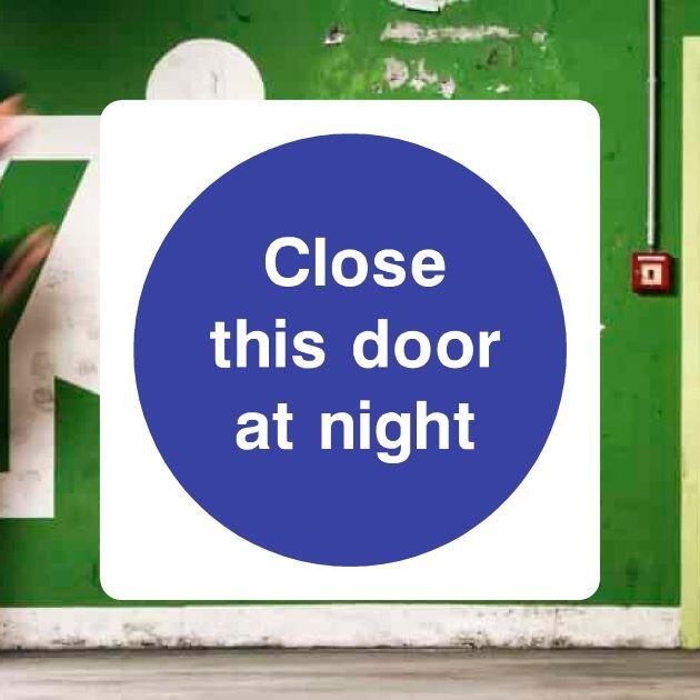 Close This Door At Night Fire Sign-The Safety Sheep Store