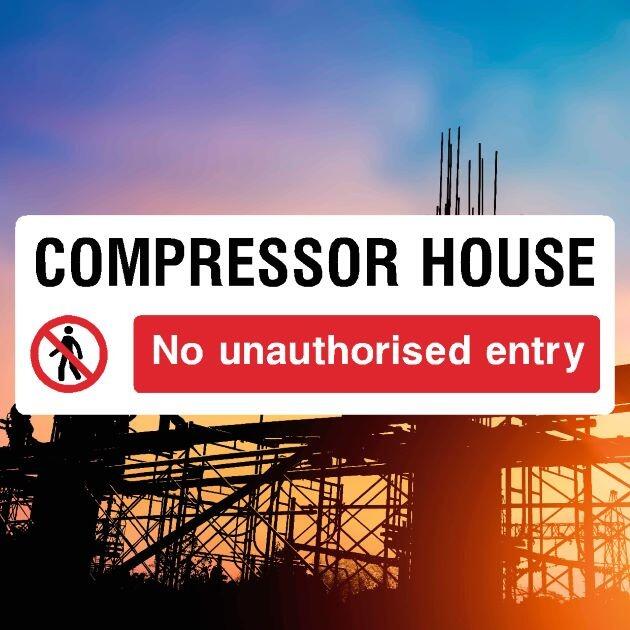 Compressor House No Entry Sign | Safety Sign UK – The Safety Sheep Store