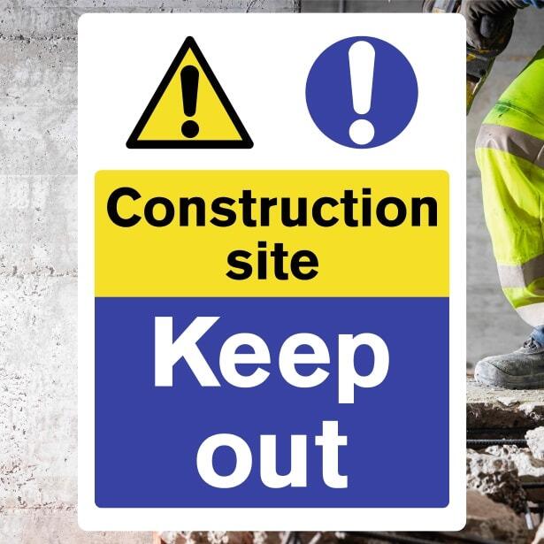 Construction Site Keep Out Warning Sign-The Safety Sheep Store