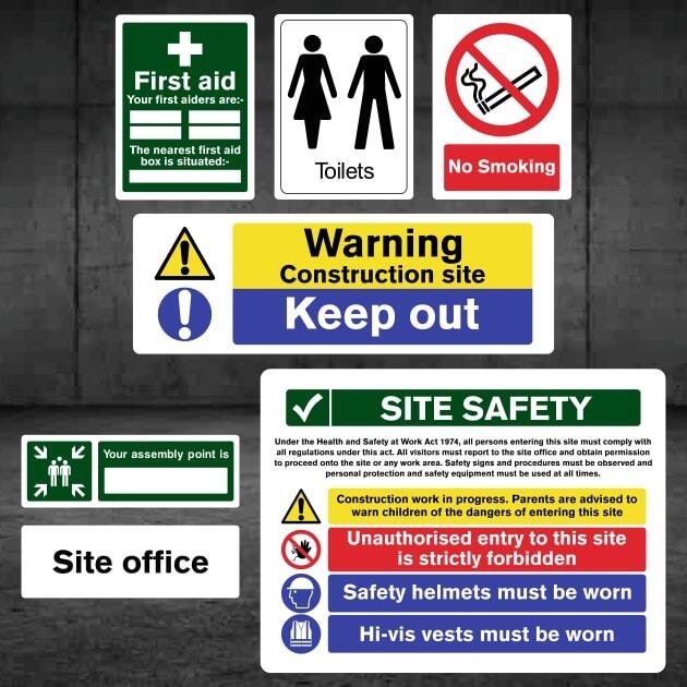 Construction Safety First Signs