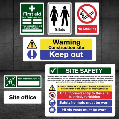 Construction Site Safety Signs 10 Pack - Pack H-The Safety Sheep Store