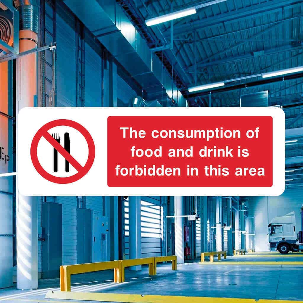Consumption Of Food Drink Forbidden Sign-The Safety Sheep Store